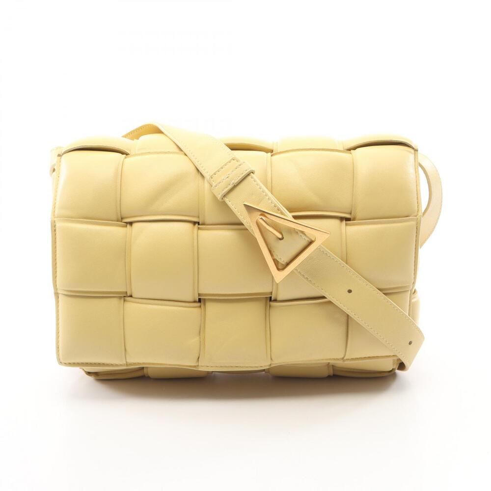 Bottega Veneta Padded Cassette Shoulder Bag Leather Yellow